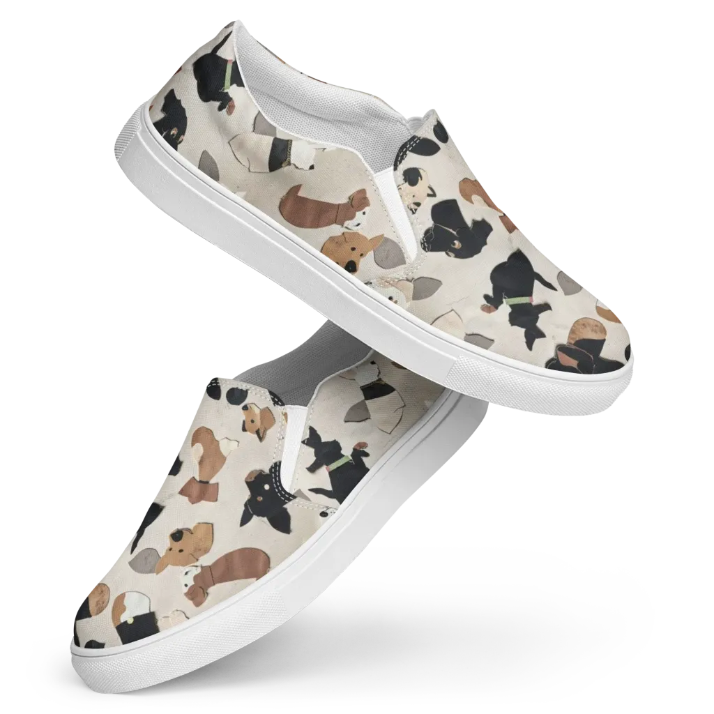 Paws And Pieces on Women's Slip-On Canvas Shoes — Front
