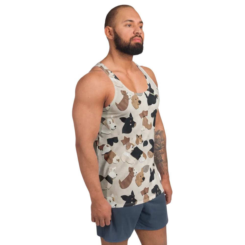 Paws And Pieces on Men's Tank Top — Right Front