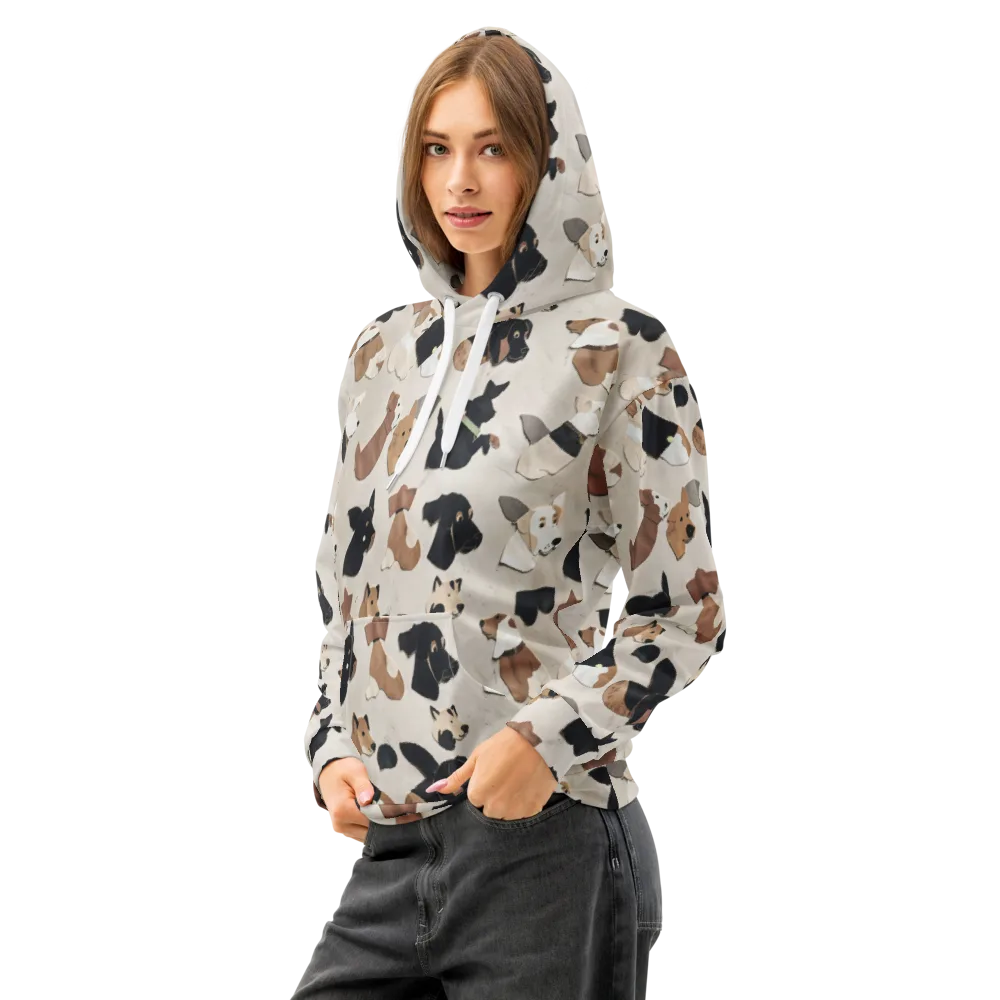 Paws And Pieces on Cotton Hoodie — Left Front
