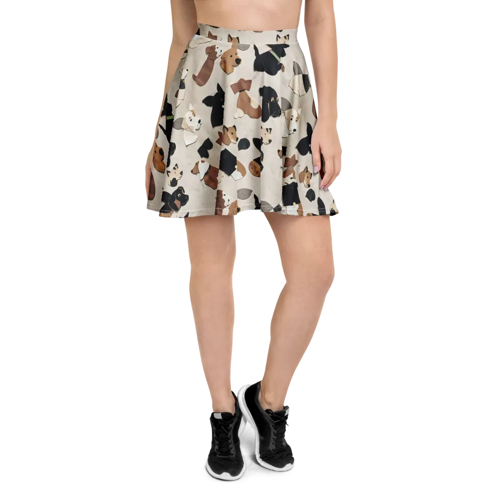 Paws And Pieces on Skater Skirt — Front