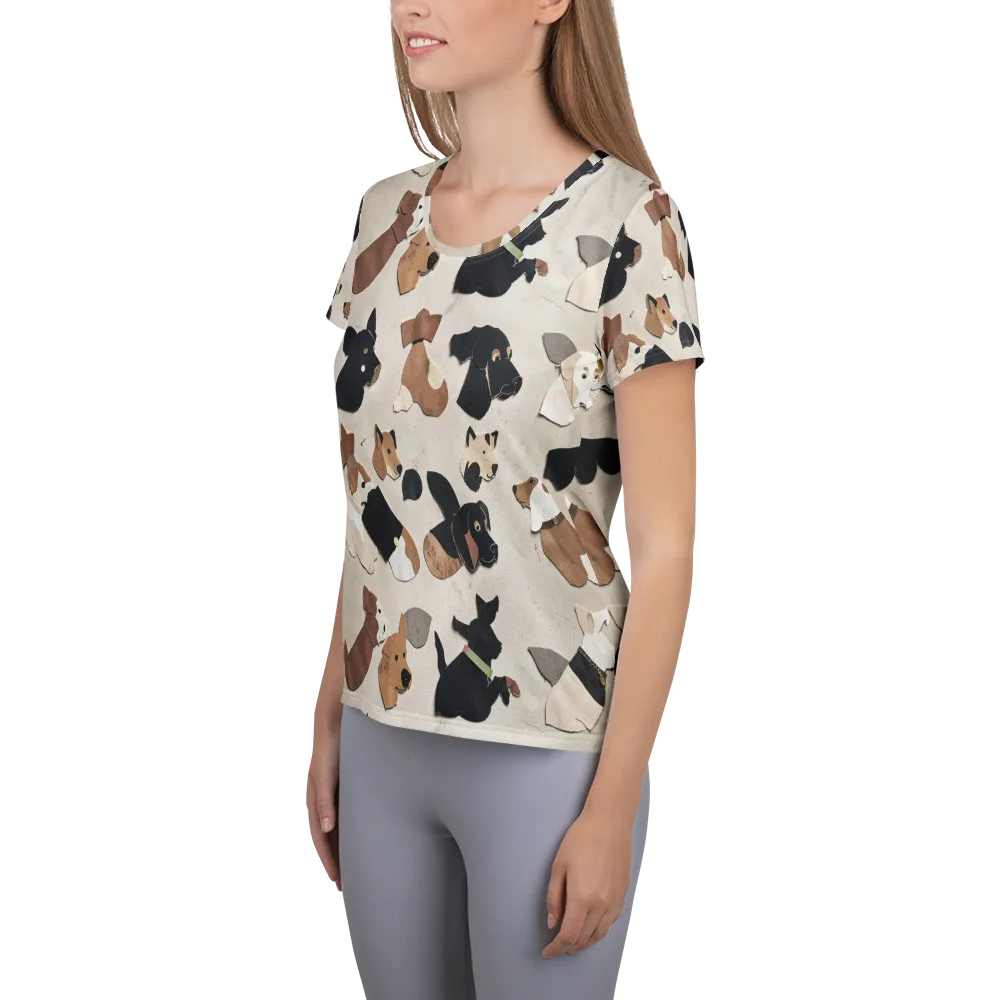 Paws And Pieces on Women's Athletic T-Shirt — Left
