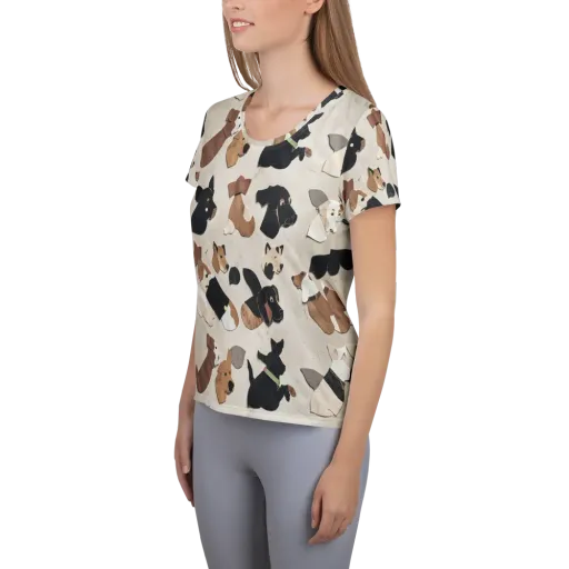 Paws And Pieces on a Women's Athletic T-Shirt