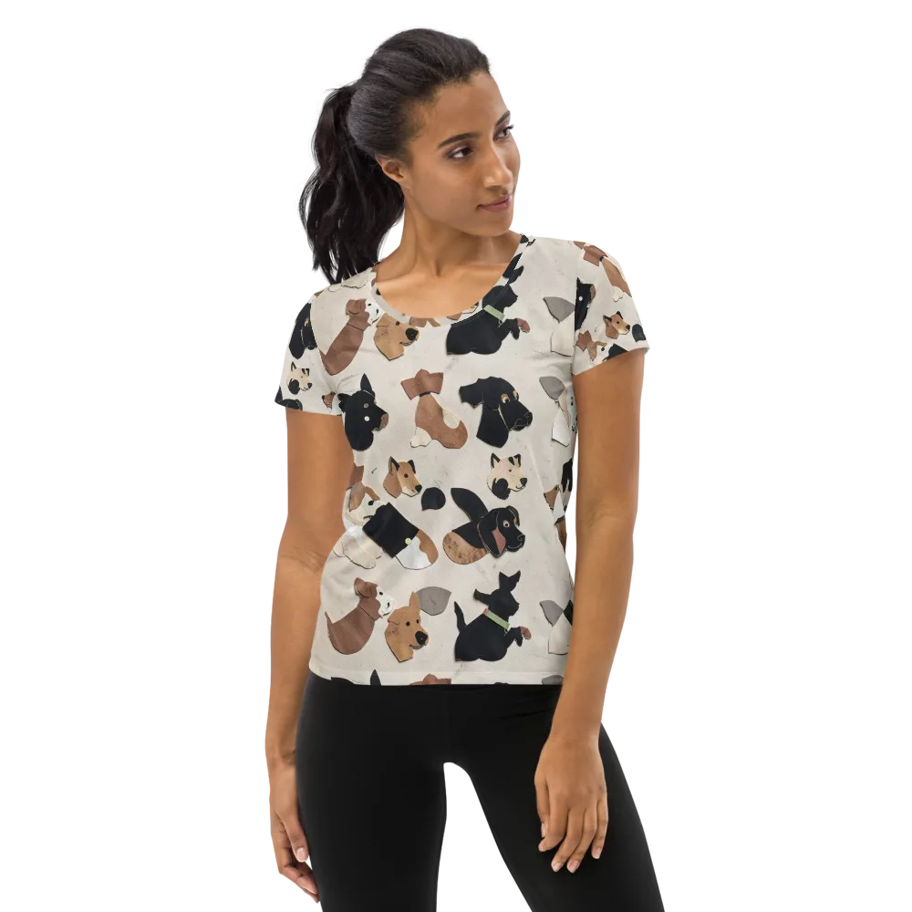 Paws And Pieces on Women's Athletic T-Shirt — Front