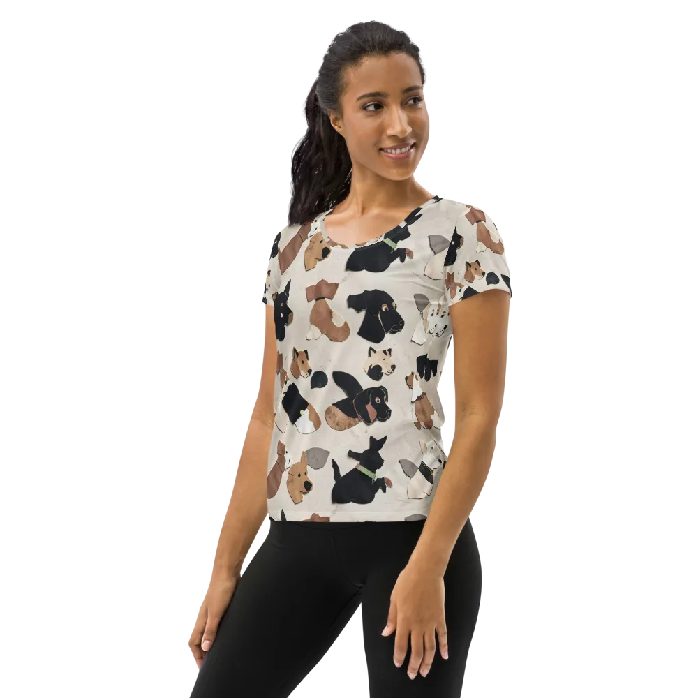 Paws And Pieces on Women's Athletic T-Shirt — Left
