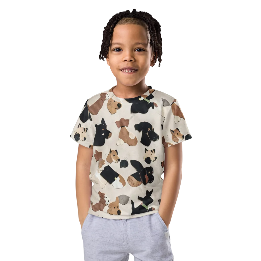 Paws And Pieces on Kids Crew Neck T-Shirt — Front