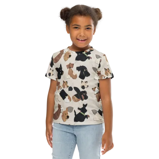 Paws And Pieces on a Kids Crew Neck T-Shirt