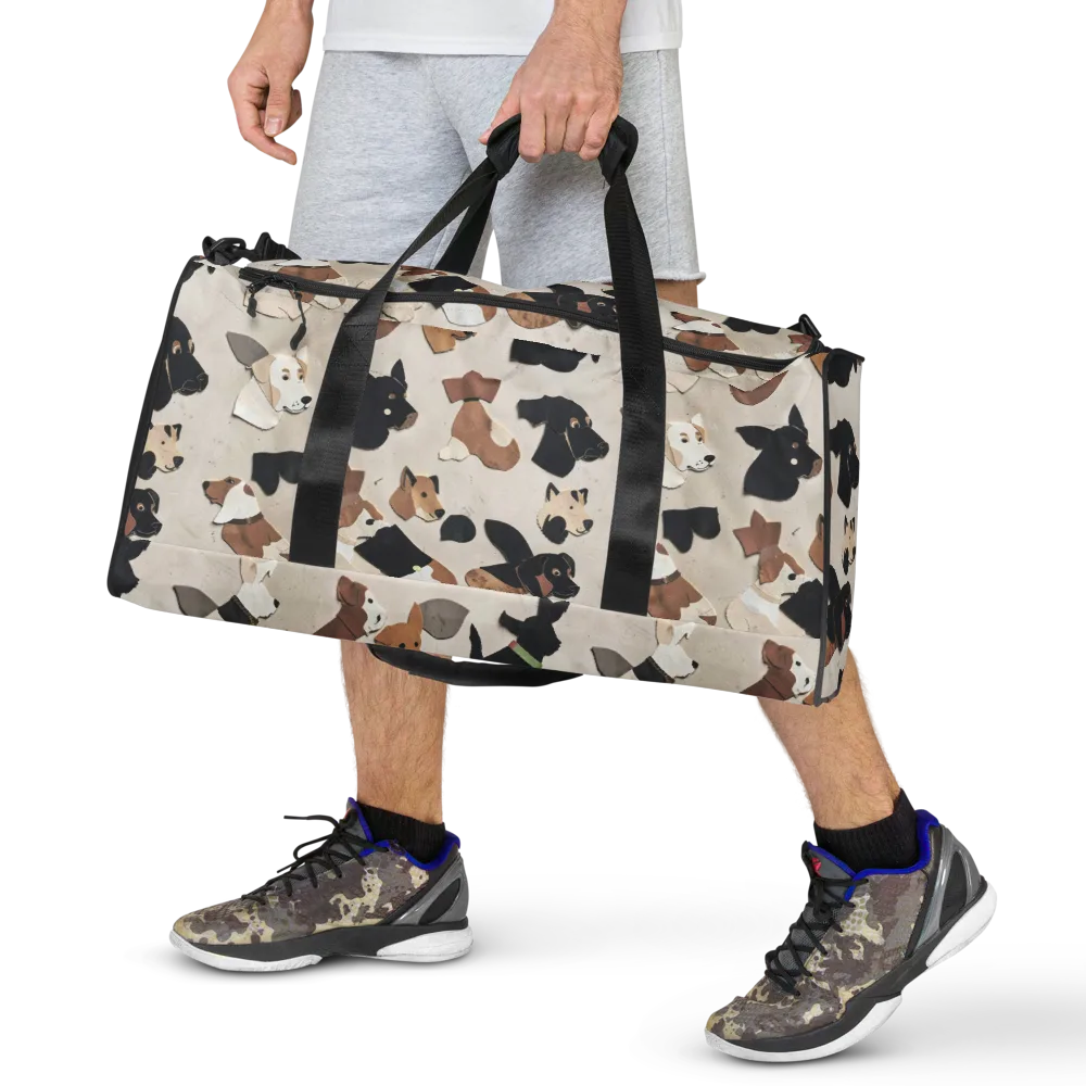 Paws And Pieces on Duffle Bag — Front
