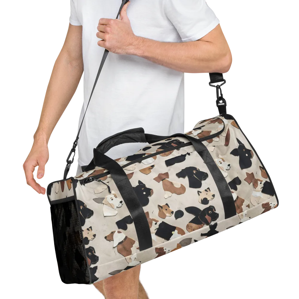Paws And Pieces on Duffle Bag — Right Front