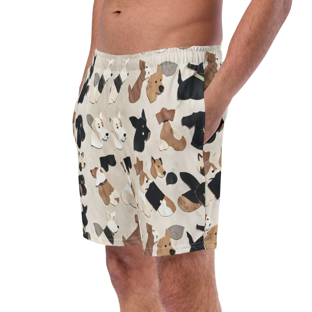 Paws And Pieces on Swim Trunks — Left Front