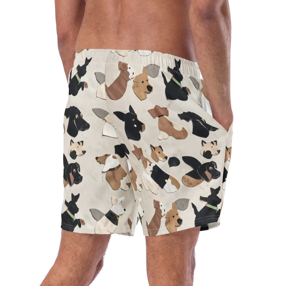 Paws And Pieces on Swim Trunks — Right Back