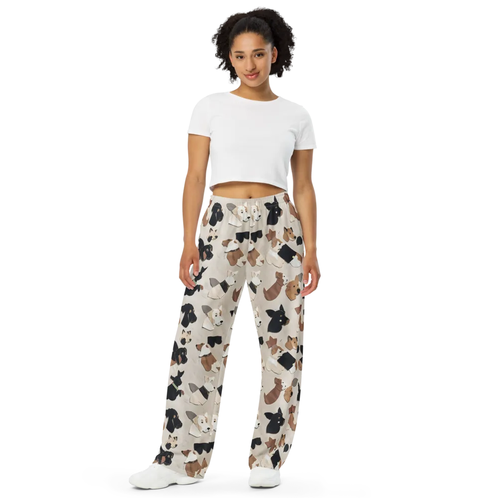 Paws And Pieces on Wide-Leg Pants — Front