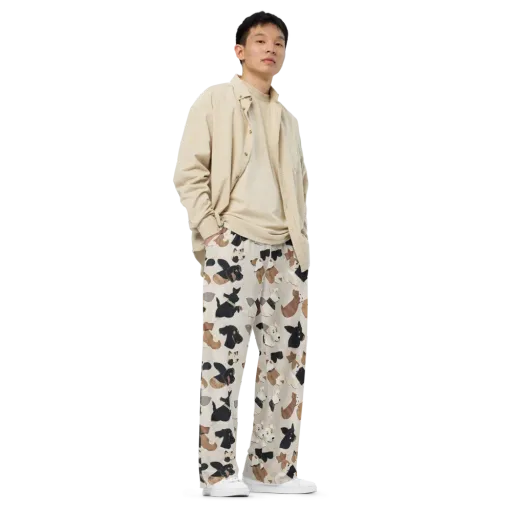 Paws And Pieces on a Wide-Leg Pants