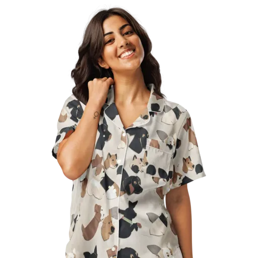 Paws And Pieces on a Women's Short Sleeve Pajama Top