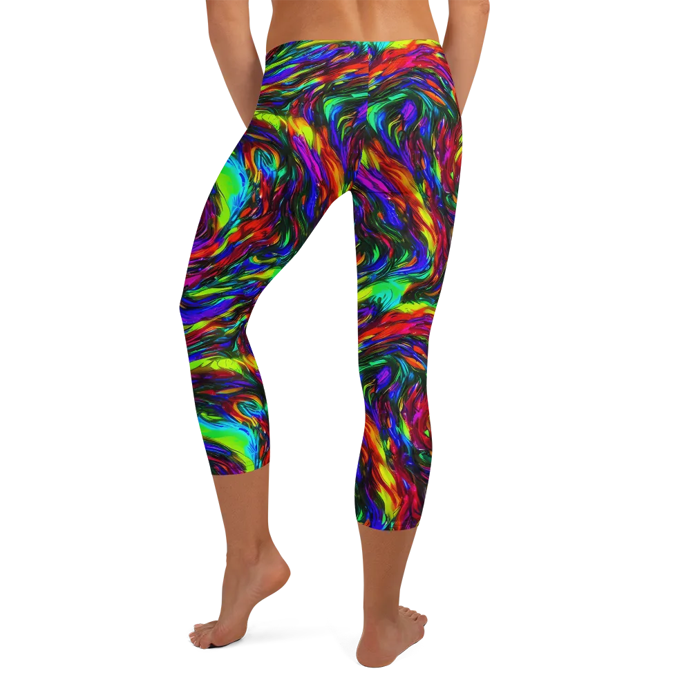 Calraet Swirl on Capri Leggings — Back