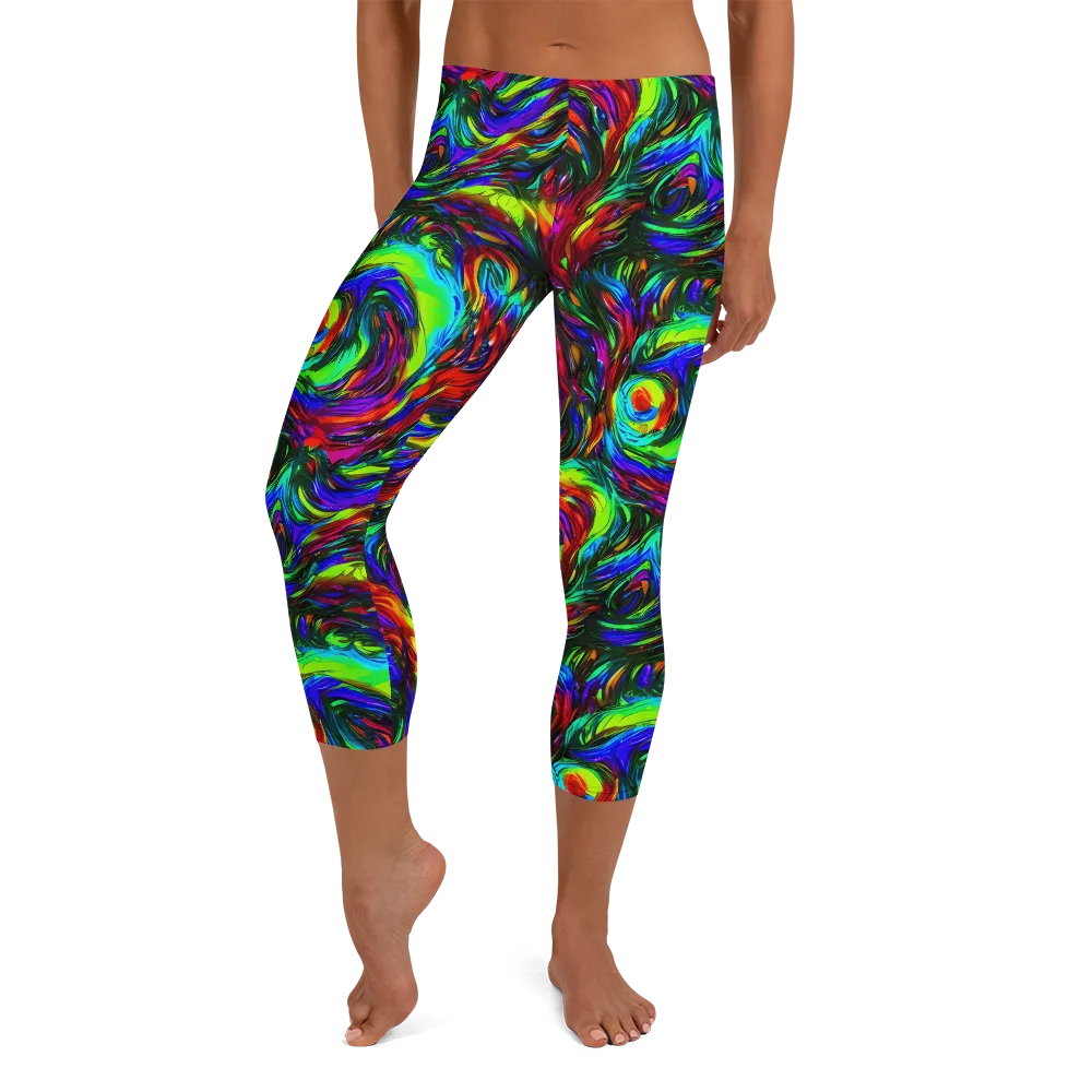 Calraet Swirl on Capri Leggings — Front