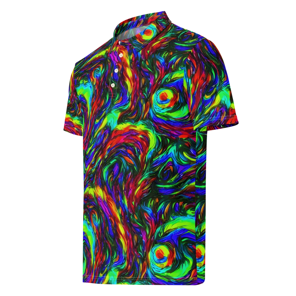 Calraet Swirl on Men's Slim Fit Polo Shirt — Left Front
