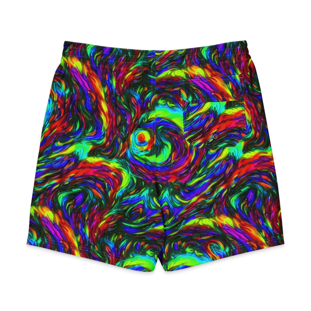 Calraet Swirl on Men's Board Shorts — Back