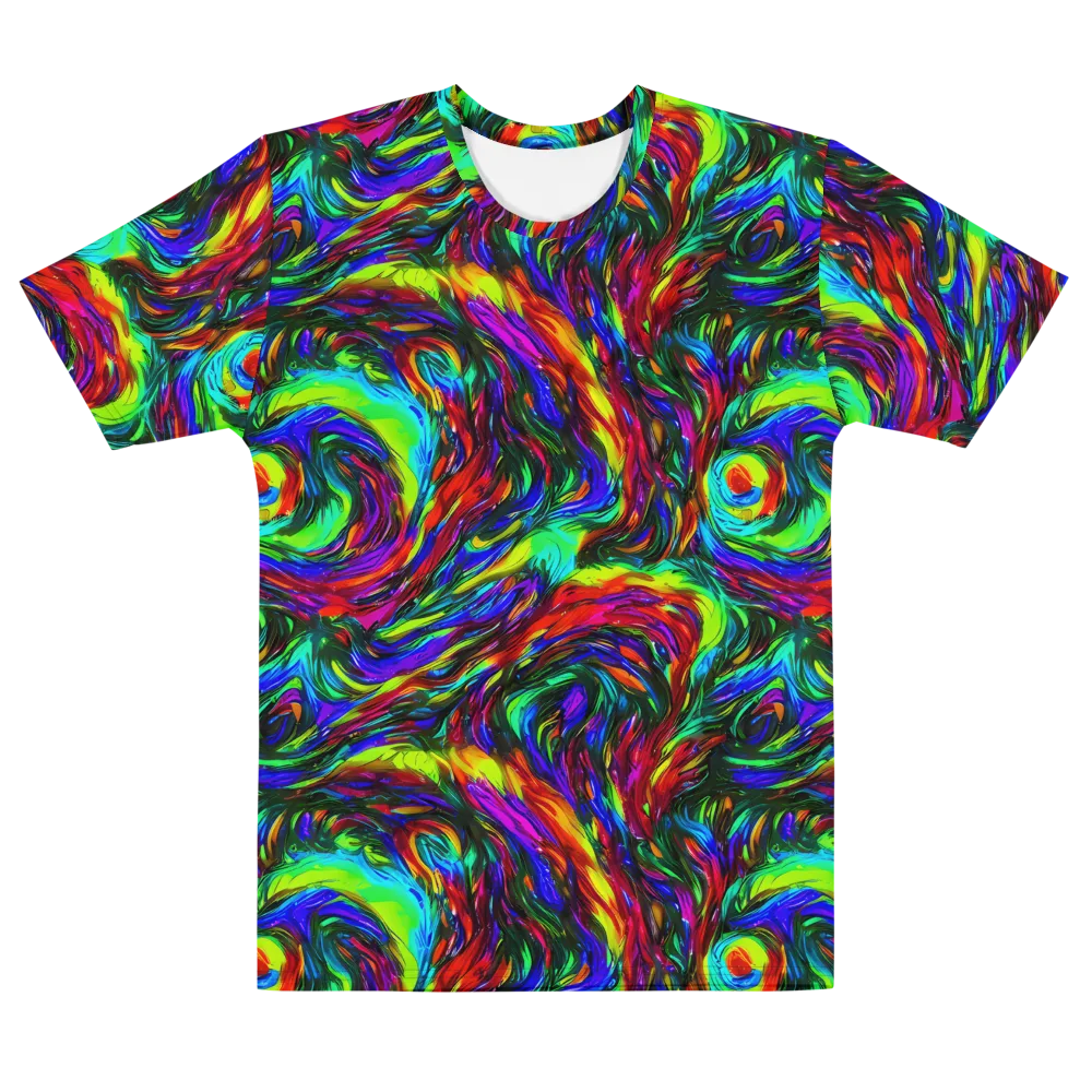 Calraet Swirl on Men's Cotton Crew Neck T-Shirt — Front