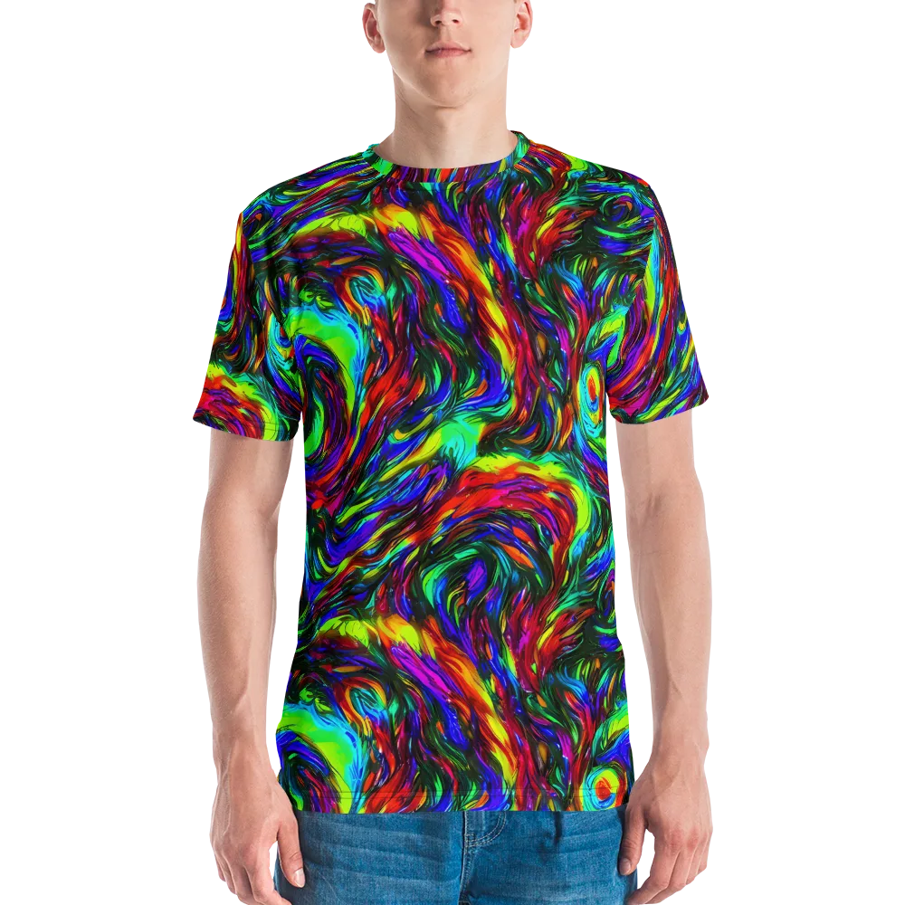 Calraet Swirl on Men's Crew Neck T-Shirt — Front