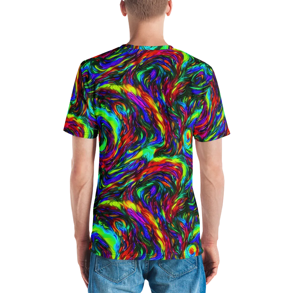 Calraet Swirl on Men's Crew Neck T-Shirt — Back