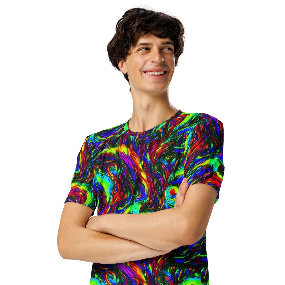 Calraet Swirl on Men's Crew Neck T-Shirt — Left Front