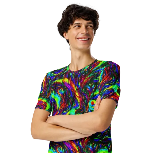 Calraet Swirl on a Men's Crew Neck T-Shirt