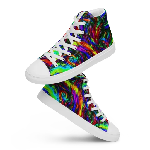 Calraet Swirl on a Men's High Top Canvas Shoes