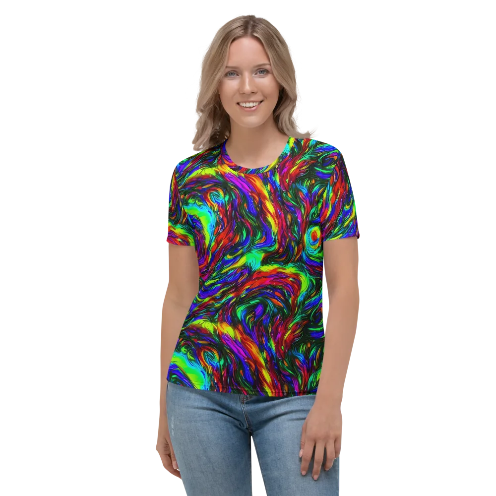 Calraet Swirl on Women's Crew Neck T-Shirt — Front