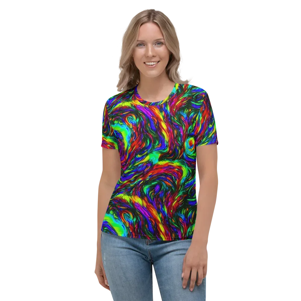 Calraet Swirl on Women's Crew Neck T-Shirt — Front