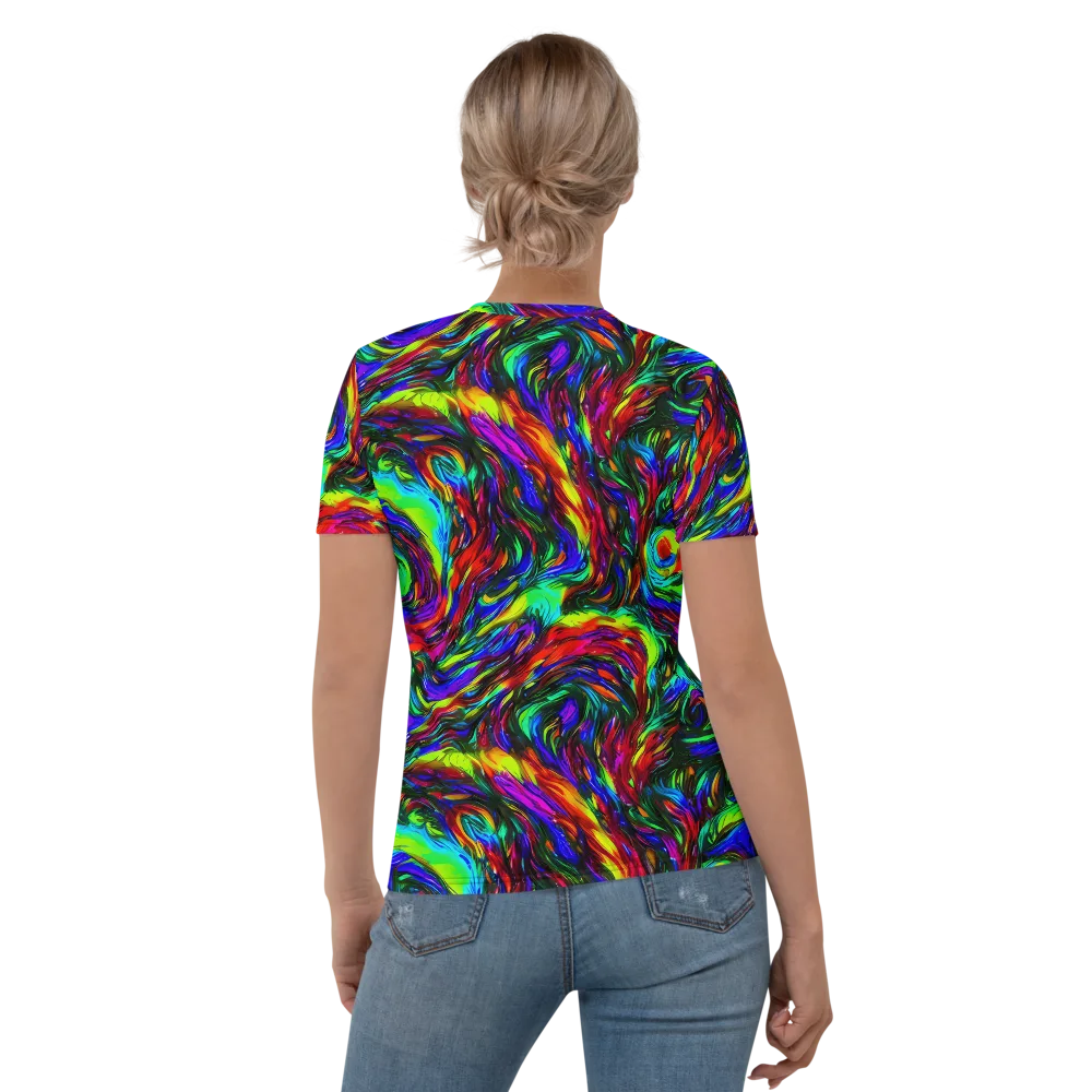 Calraet Swirl on Women's Crew Neck T-Shirt — Back
