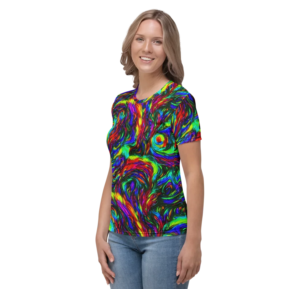 Calraet Swirl on Women's Crew Neck T-Shirt — Left
