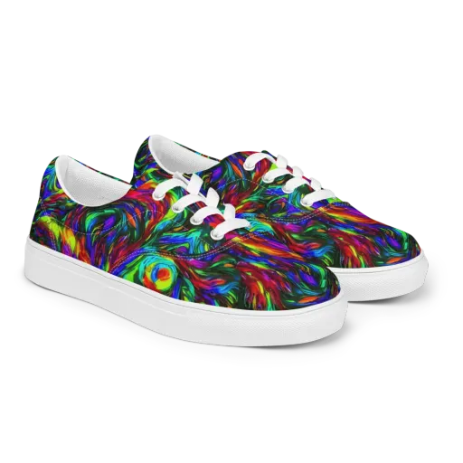 Calraet Swirl on a Men's Lace-Up Canvas Shoes