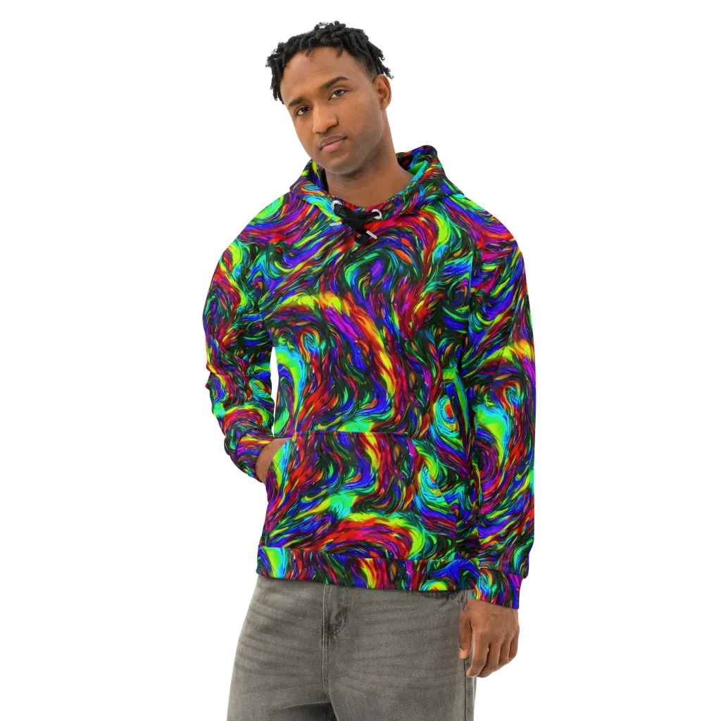 Calraet Swirl on Cotton Hoodie — Left Front
