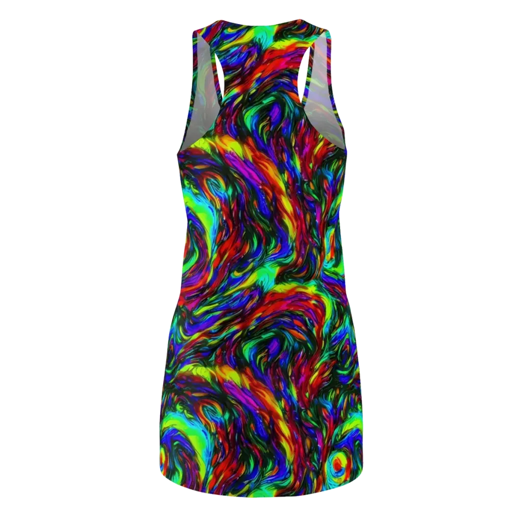 Calraet Swirl on Racerback Dress — Back