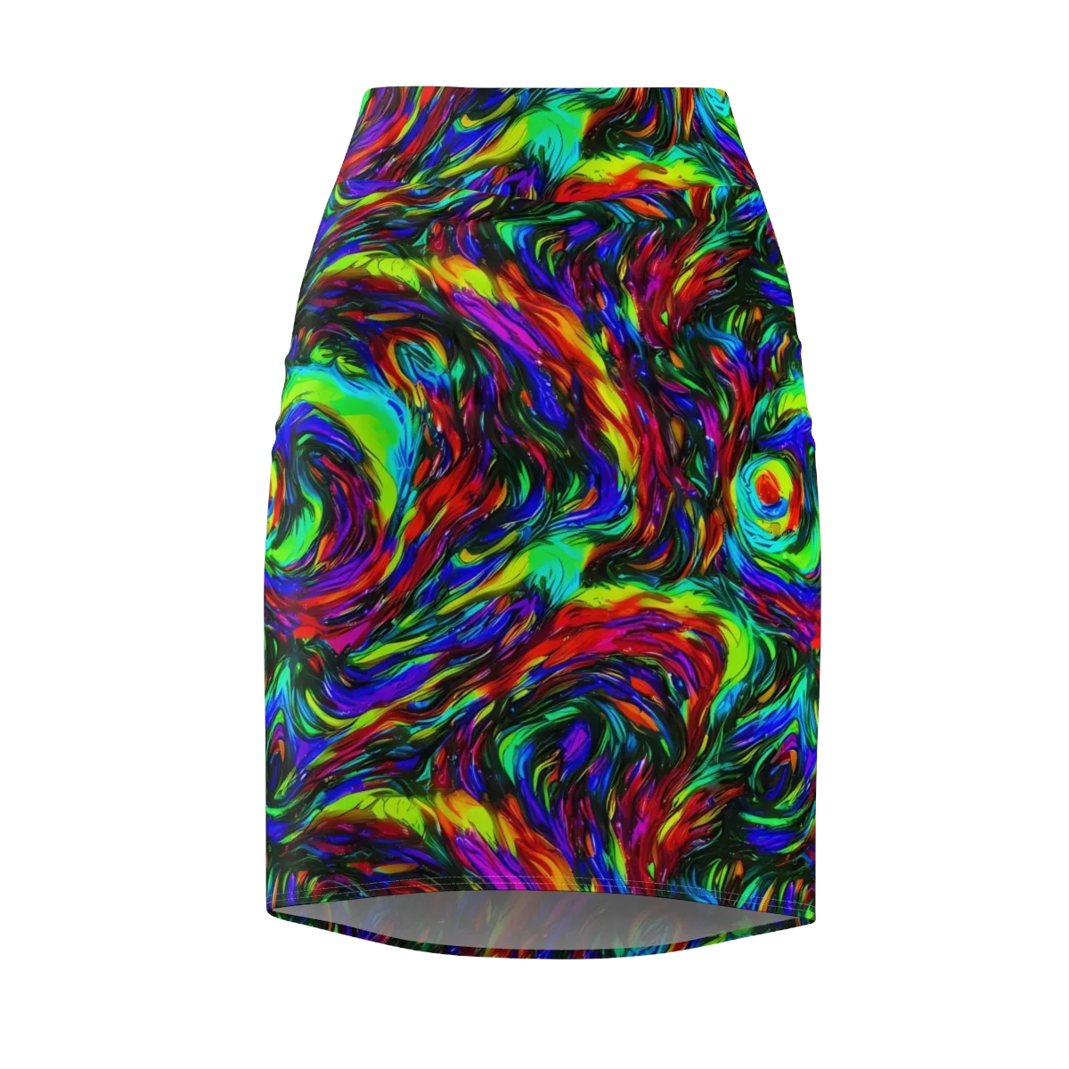 Calraet Swirl on Pencil Skirt — Front