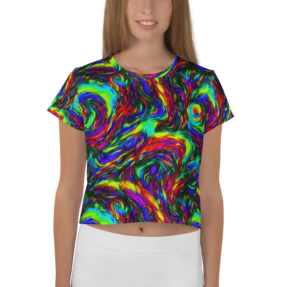 Calraet Swirl on Crop Tee — Front