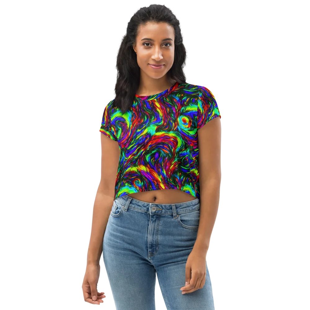 Calraet Swirl on Crop Tee — Front