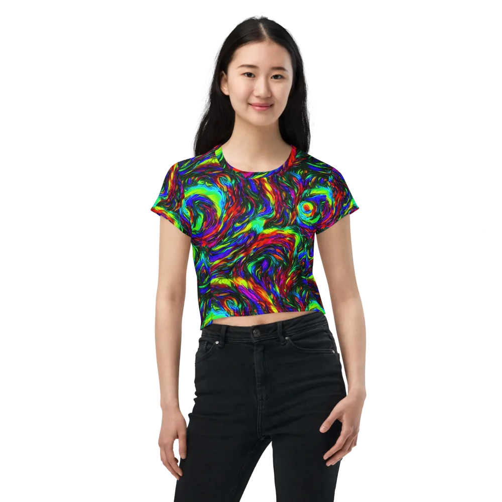 Calraet Swirl on Crop Tee — Front