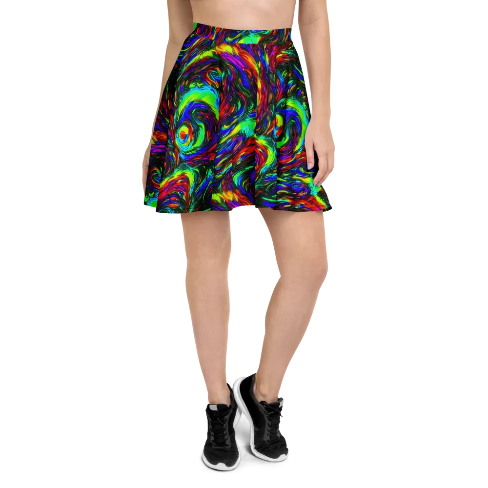 Calraet Swirl on Skater Skirt — Front