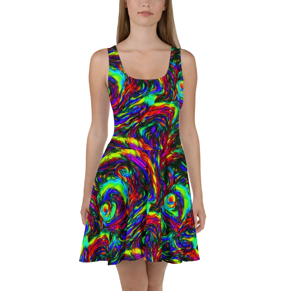 Calraet Swirl on Skater Dress — Front