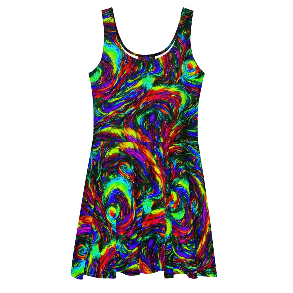 Calraet Swirl on Skater Dress — Front
