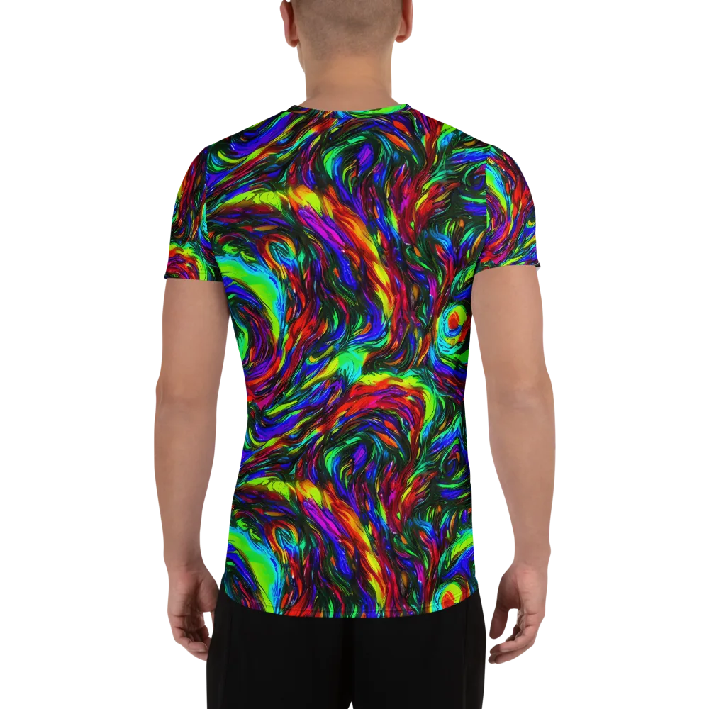 Calraet Swirl on Men's Athletic T-Shirt — Back