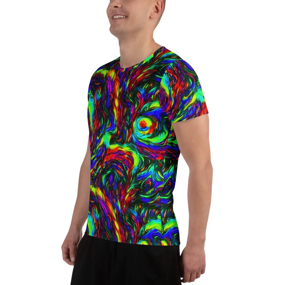Calraet Swirl on Men's Athletic T-Shirt — Left