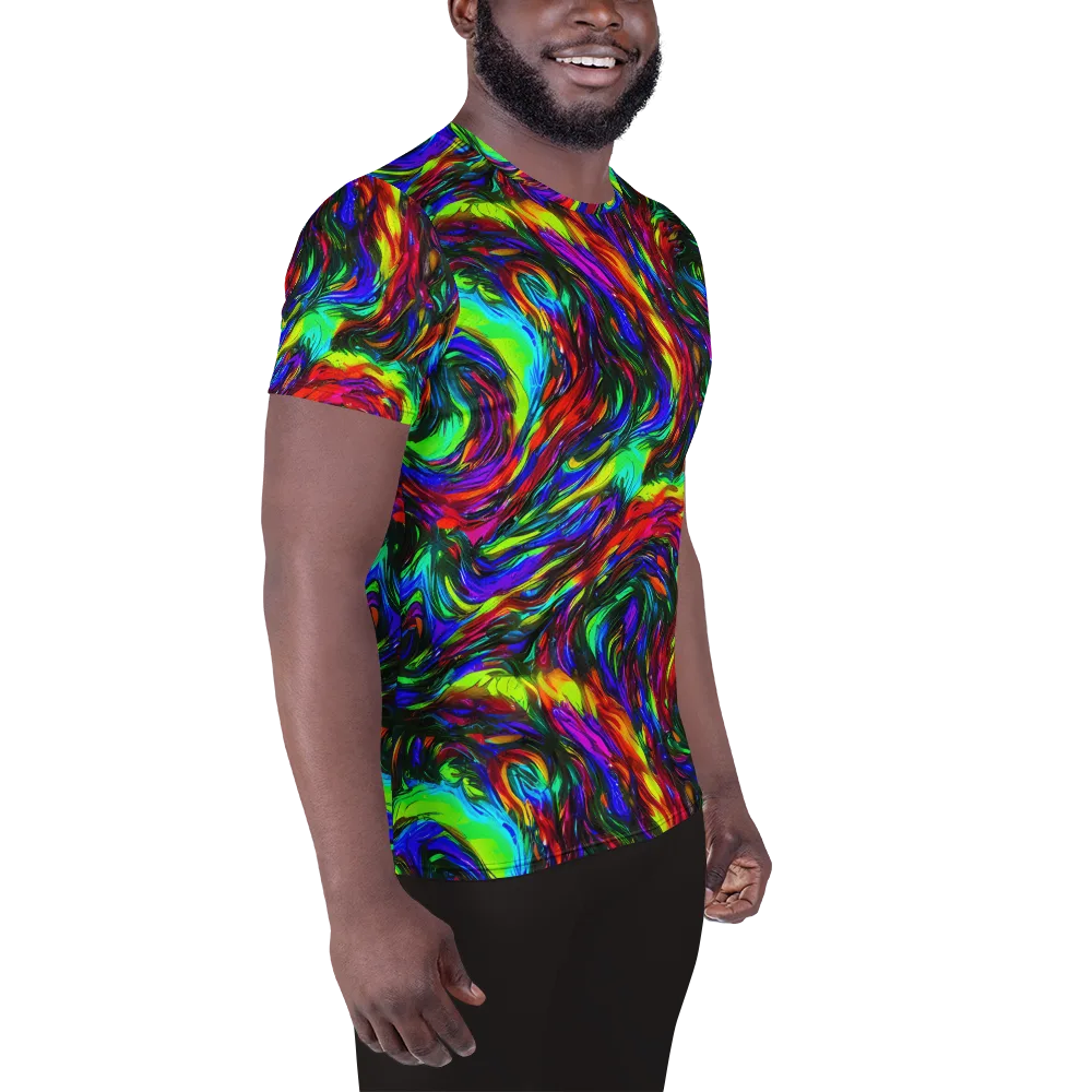 Calraet Swirl on Men's Athletic T-Shirt — Right