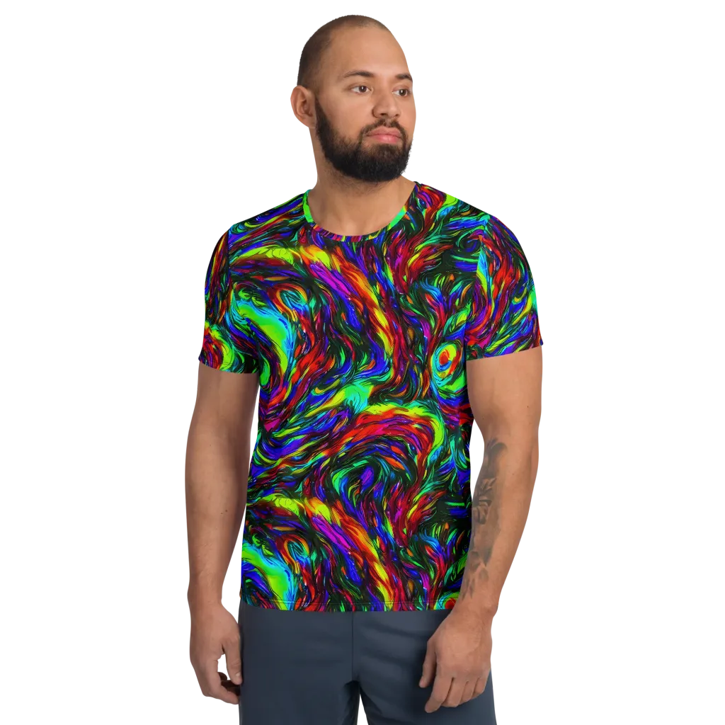 Calraet Swirl on Men's Athletic T-Shirt — Front