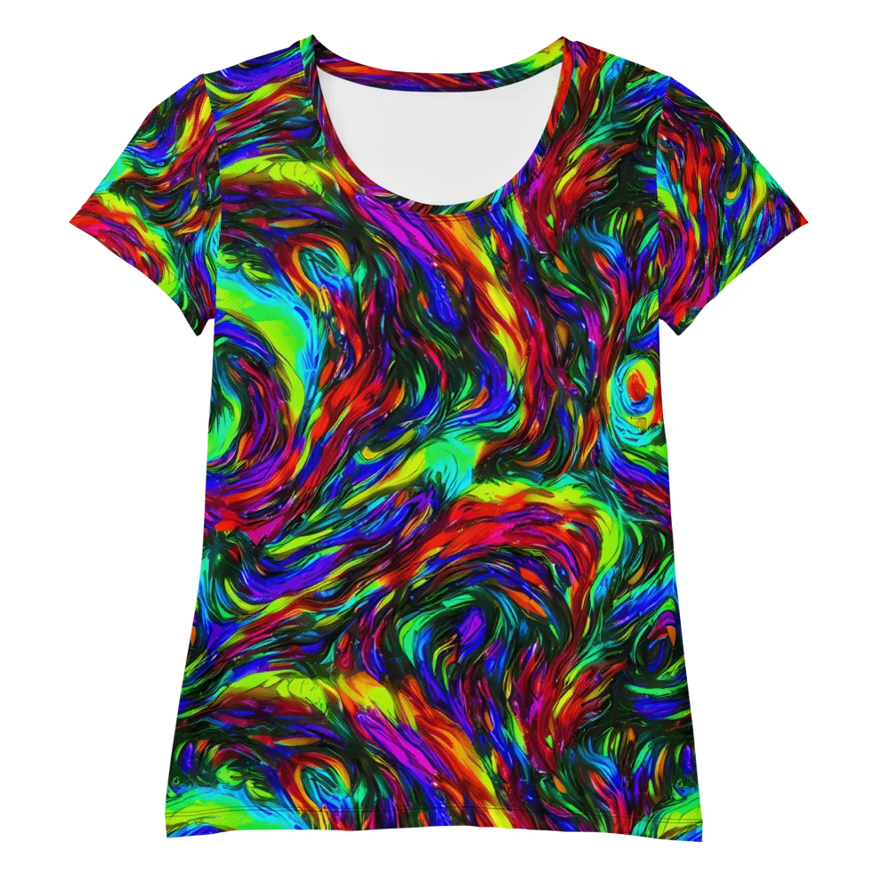 Calraet Swirl on Women's Athletic T-Shirt — Front