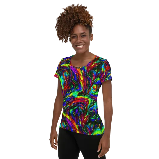 Calraet Swirl on a Women's Athletic T-Shirt
