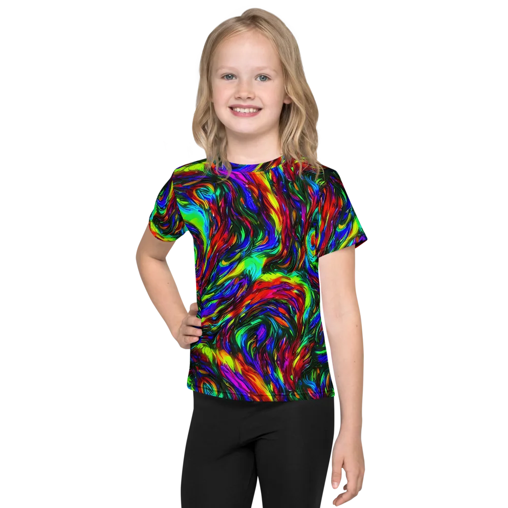 Calraet Swirl on Kids Crew Neck T-Shirt — Front