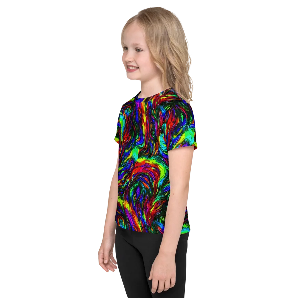 Calraet Swirl on Kids Crew Neck T-Shirt — Left