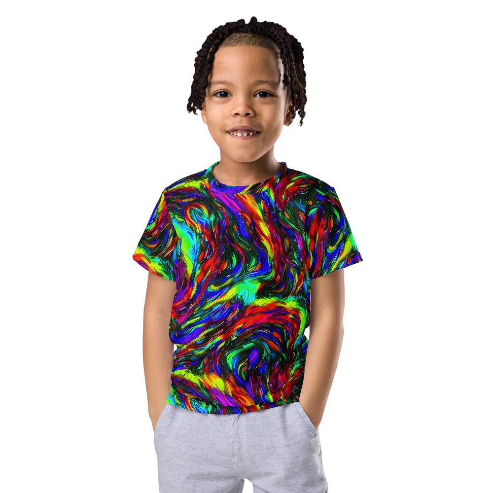 Calraet Swirl on Kids Crew Neck T-Shirt — Front